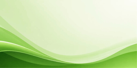 Fototapeta premium Abstract Green Wave Background with Flowing Curves and Bright Nature Light Design