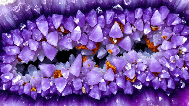 Amethyst geode crystal abstract texture, Professional Stock Photo, High Resolution Background