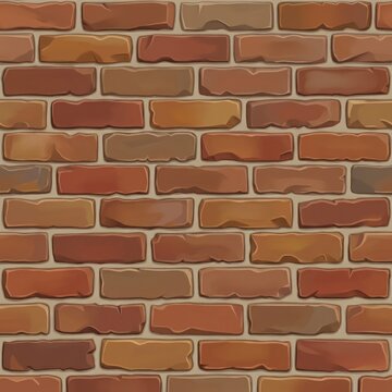 Red brick wall background texture closeup.