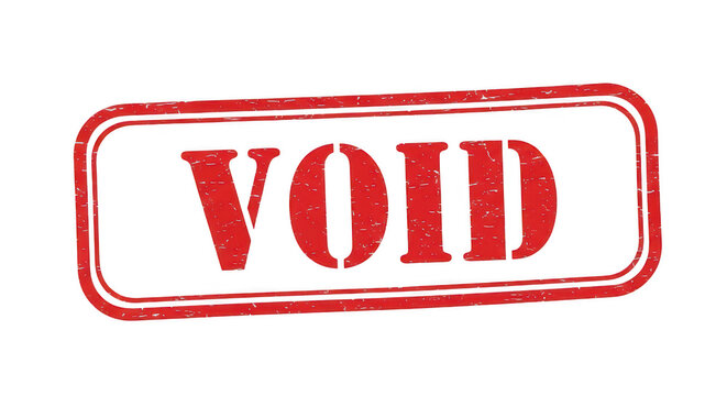 Red grunge void rubber stamp seal