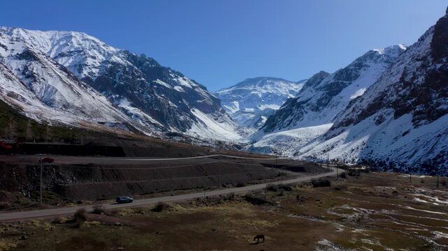 chile off road suv driving cajon del maipo mountain highway