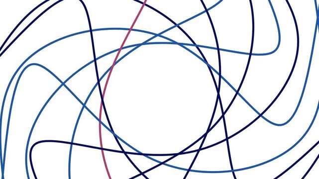 Animated illustration with randomly moving colored lines animated illustration