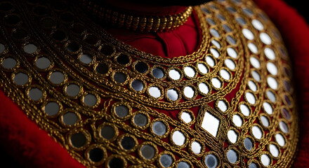 Naklejka premium Gold Metal Necklace Details