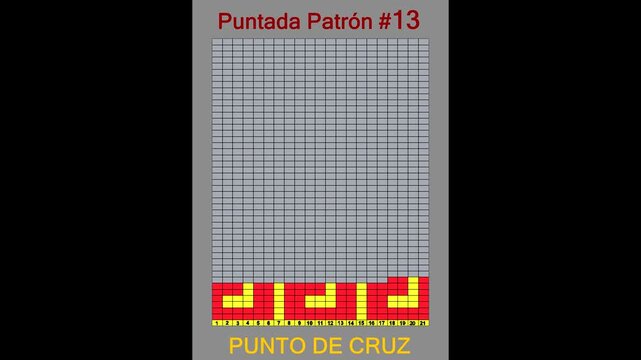 Dise&ntilde;o de diagrama o esquema en punto de cruz