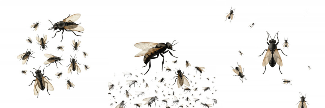 Swarm of insects semi-transparent wings, Apis mellifera, honeybee clear flight membrane hyaline structure, pterostigma cells layout, light refraction glare profile index framing guide card