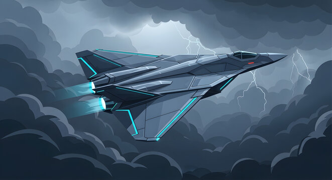 Sleek Futuristic Jet
