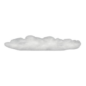 Isolated fluffy white cloud on transparent background