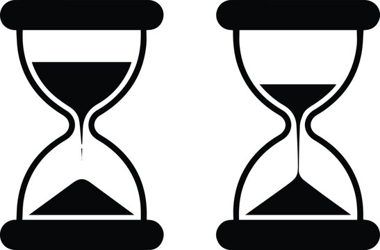 Hourglass loading indicator for web and mobile interfaces