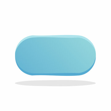 Blue Rounded Rectangle Button with Shadow