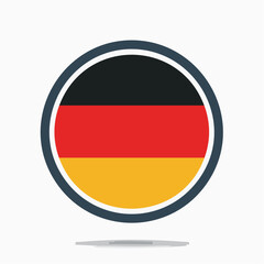 Obraz premium German Flag Circle Icon