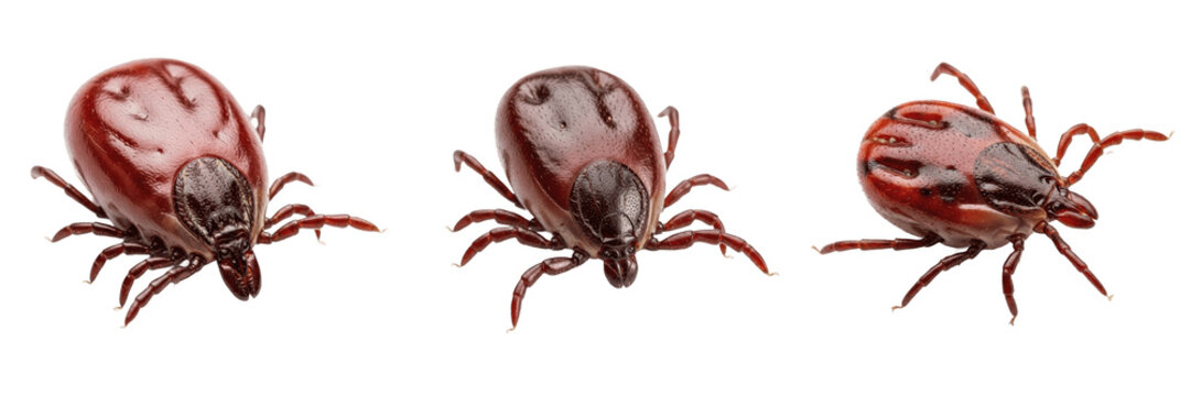 Goat tick, Rhipicephalus bursa, realistic texture, Ixodidae family, caprine ectoparasite specimen, blood-feeding livestock vector organism, domestic animal dermatology disease diagnosis layout