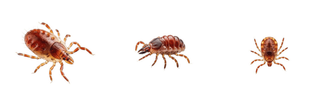 Tick larvae, Ixodes ricinus species, single specimen magnification, Ixodidae family, six-legged seed tick instar phase, embryonic emergence stage, veterinary medical entomology morphology frame