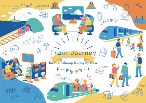 電車旅を楽しむ人たち