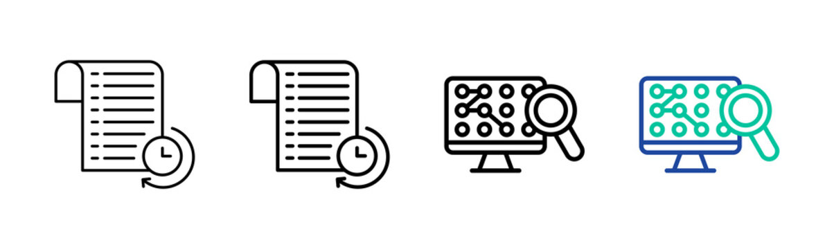 Pattern Recognition Icon Collection Different Style Outline