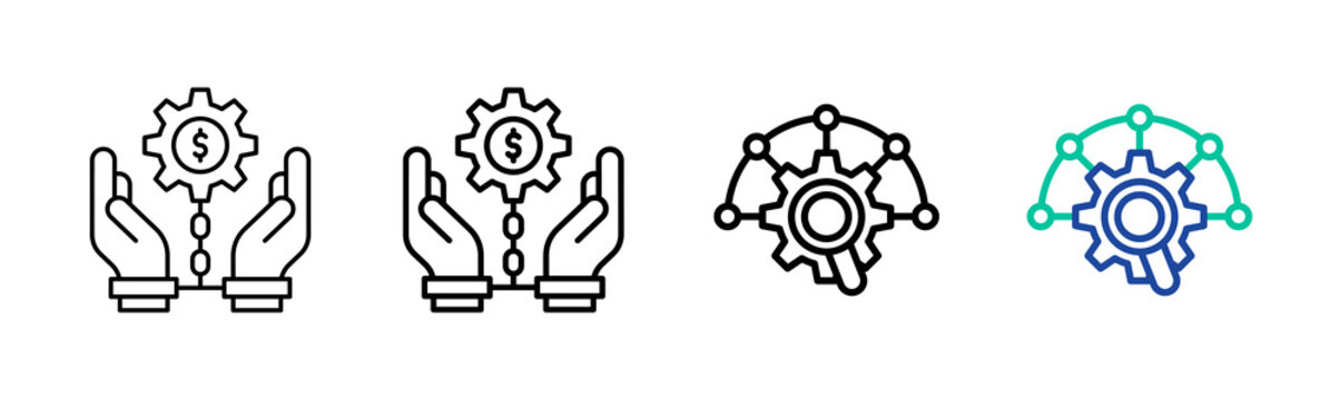 Search Algorithm Icon Collection Different Style Outline