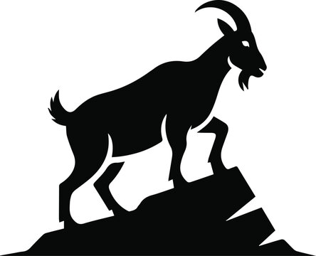 Mountain goat hiking patch for trail clubs