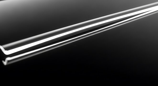 Close-up of shiny metal edge.