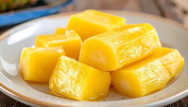 Boiled Cassava Traditional Snack