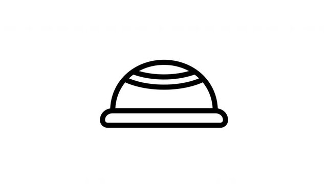 bosu ball minimalist stroke animation
