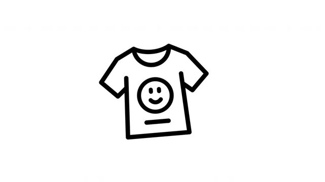 t shirt minimalist stroke animation