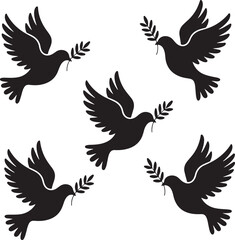 Fototapeta premium Dove silhouettes