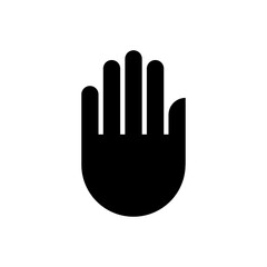 Obraz premium Black Hand Icon Graphic Symbol.