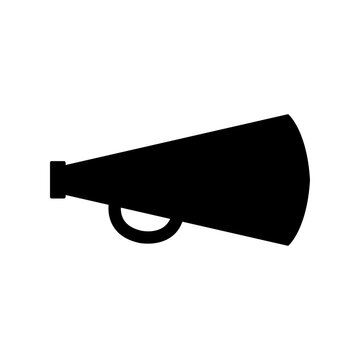Megaphone loudspeaker silhouette icon promotion announcement symbol vector.