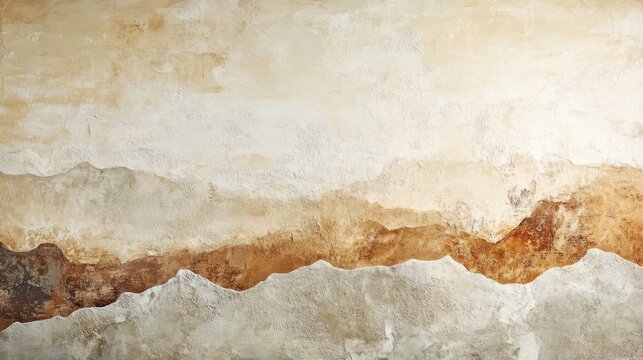 Contemporary earthy texture with layered sand, mocha and cream tones. generative ai