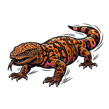 gila monsters vector image