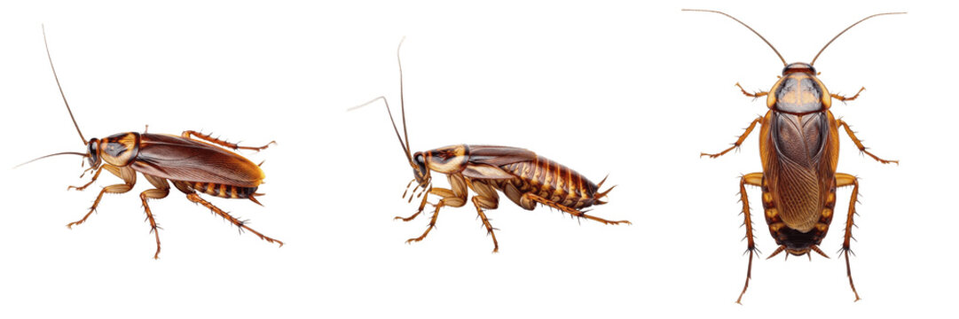 Cockroach macro, Blattella germanica, german cockroach cephalic structure, Ectobiidae family, vertical thoracic stripes pattern, compound eyes arrangement, labrum palps mouthparts profile
