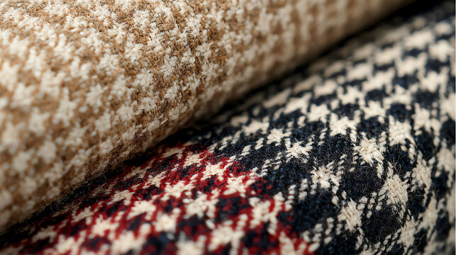 Textured Houndstooth Fabrics