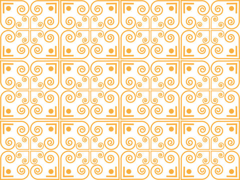 Hmong vector seamless pattern with circles - Hmong textile