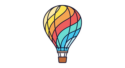 Colorful hot air balloon ride. © Sukijan
