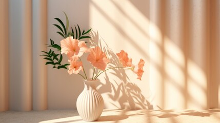 Elegant floral silhouettes dance in the warm glow of a golden afternoon.