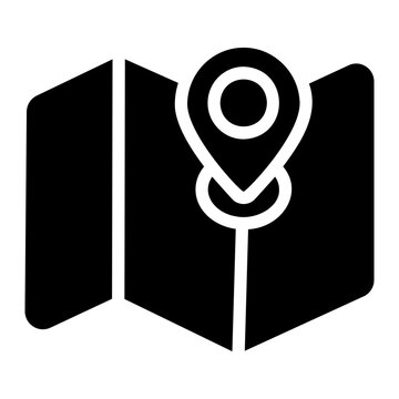 Folded map Solid icon