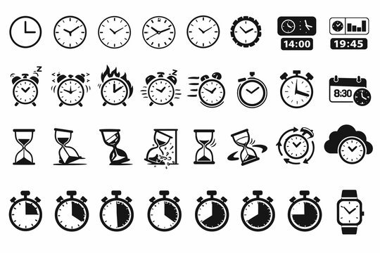 Clock & Timer Symbols"