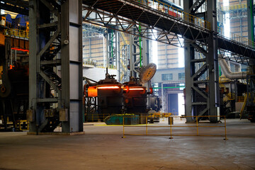 Naklejka premium High temperature forging site in iron and steel plant