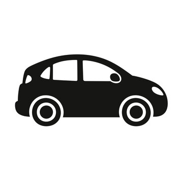 Stylized Vehicle Side View Silhouette Vector Illustration