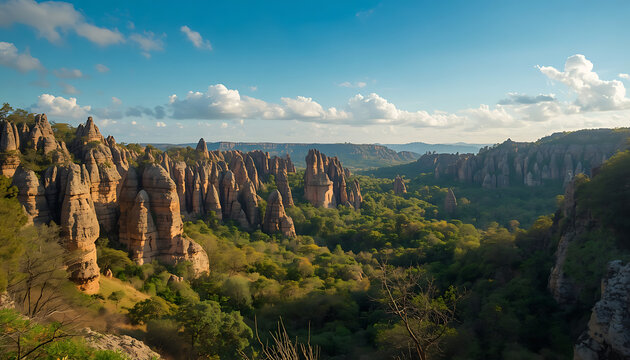 Detailed Geological Formations of Tsingy de Bemaraha.