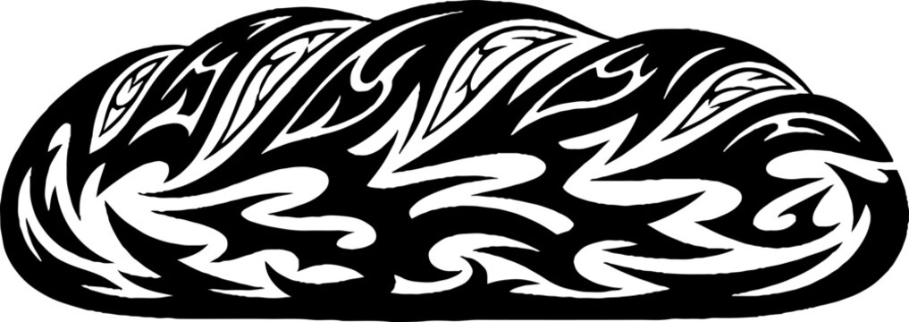 Stylized Braided Bread Graphic Design