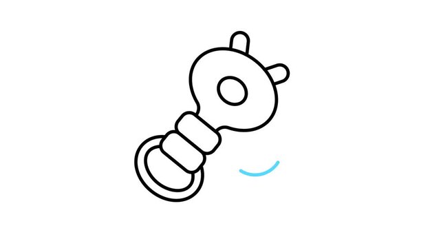 Baby Rattle Animated Video Icon