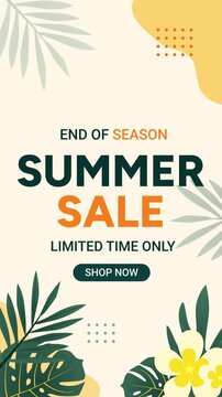 Summer Sale Animated Promo Vertical Story Background Social Media