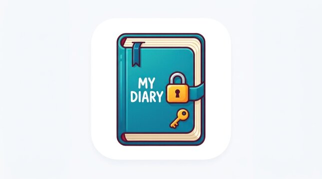 Secure personal diary with lock protection.