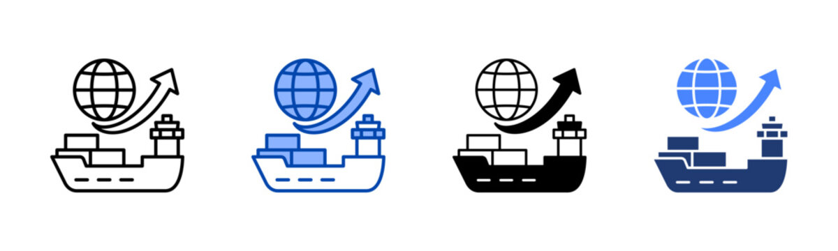 Trade  Icon with Style Variations