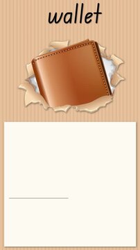 Educational Alphabet Animation Teaching the Letter W with a Leather Wallet