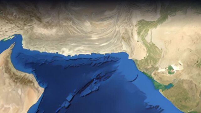 Animated Flight Path from Dubai United Arab Emirates to New York USA