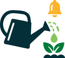 Obraz premium Watering Can Bell Plants Indoor Product Launch Mockup Illustration