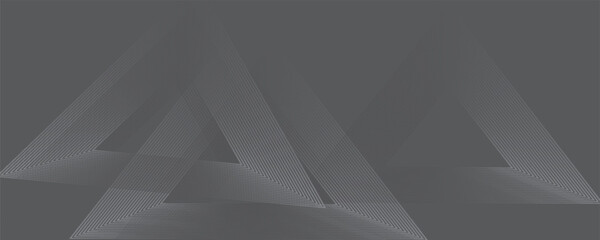 Obraz premium Abstract Grey Geometric Background with Overlapping Linear Triangle Patterns