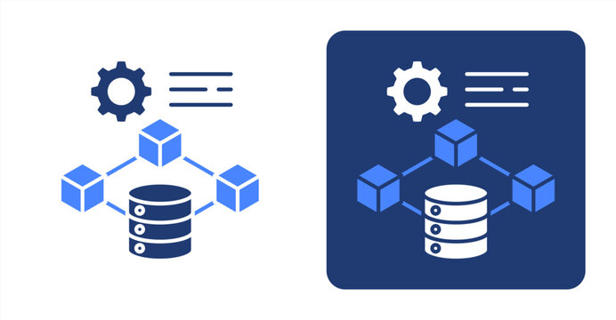 Microservice icon, with contrast background.