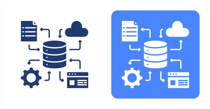Data Flow icon, with contrast background.